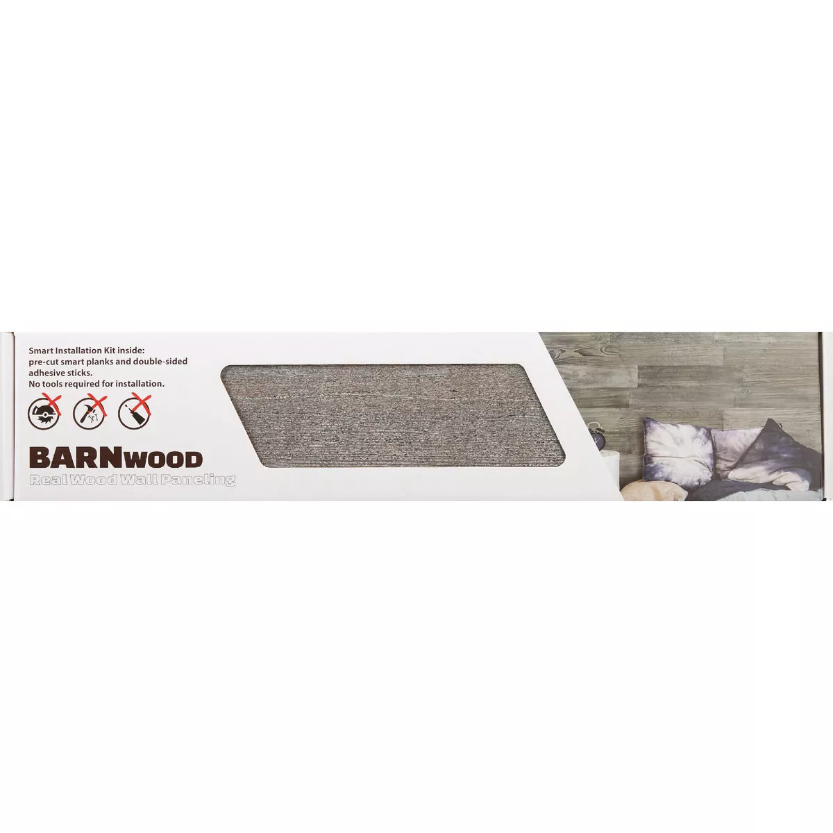 Smart Paneling 4-15/16. In W x 23.75 In. L x 1/4 In. Thick Hardwood Barn Wood Wall Plank (12-Pack) - photo 2