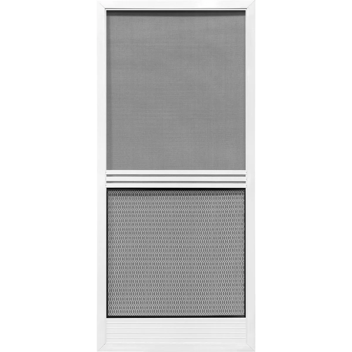 Precision Screen Provencial 36 In. W x 80 In. H x 7/8 In. Thick White Steel Screen Door