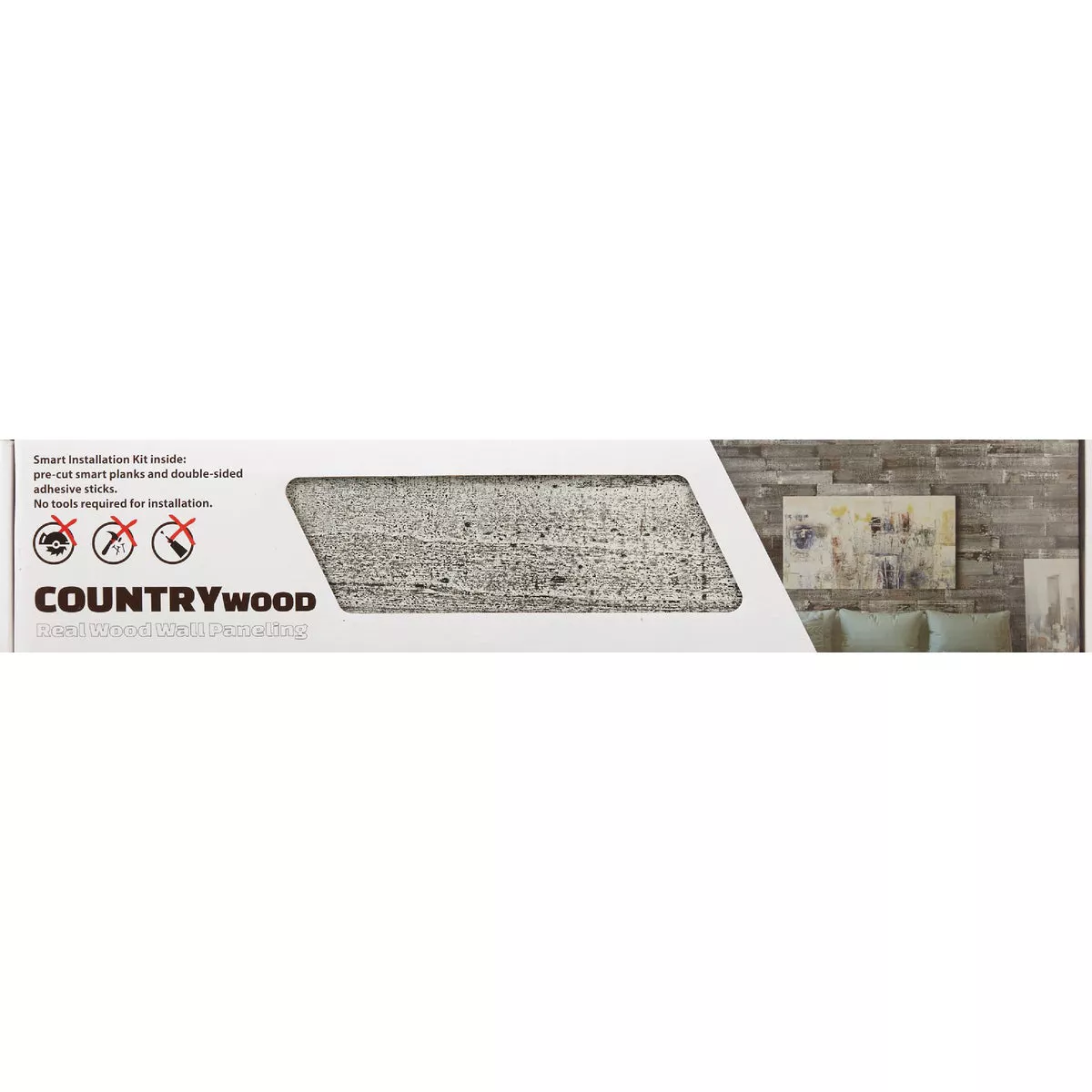 Smart Paneling 4-15/16 In W. x 23.75 In. L x 1/4 In. Thick Hardwood Country Wood Wall Plank (12-Pack) - photo 2