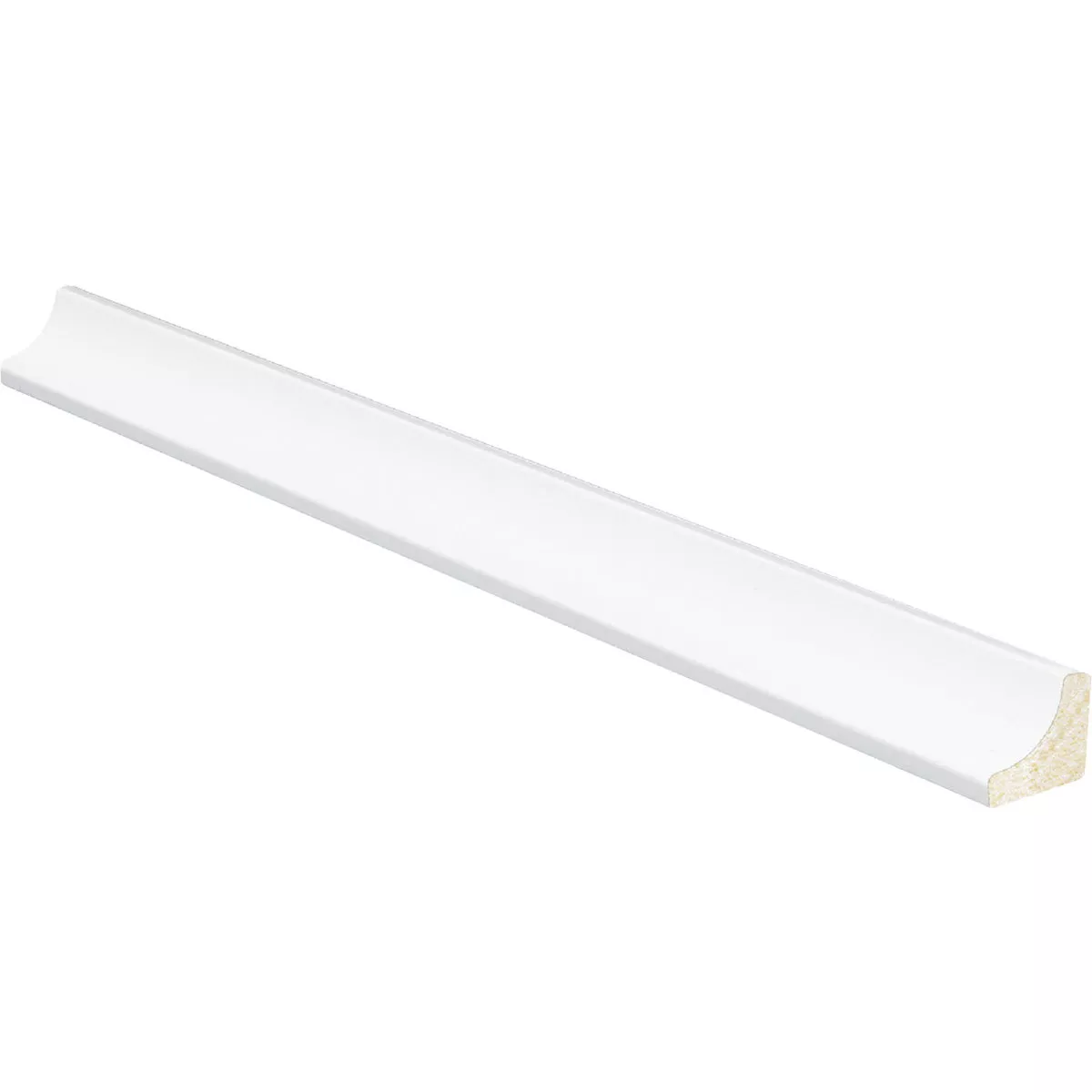 Inteplast Building Products 11/16 In. W. x 11/16 In. H. x 8 Ft. L. Crystal White Polystyrene Cove Molding