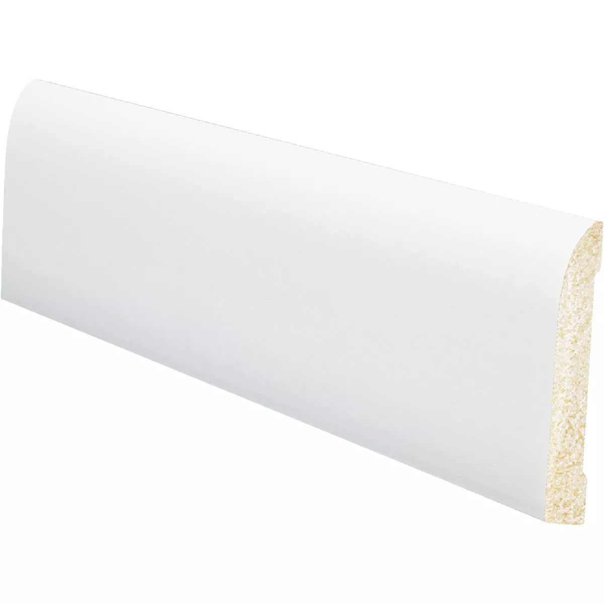 Inteplast Building Products 7/16 In. W. x 3-3/16 In. H. x 8 Ft. L. Crystal White Polystyrene Ranch Base Molding