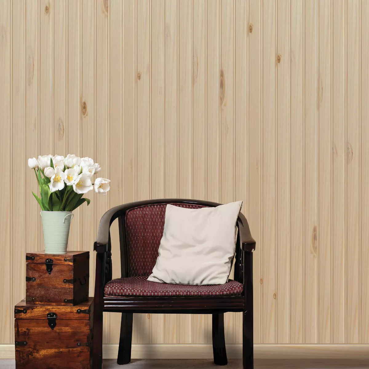 Global Product Sourcing 3-1/2 In. W. x 8 Ft. L. x 5/16 In. Thick Knotty Pine Reversible Profile Wall Plank (6-Pack) - photo 2