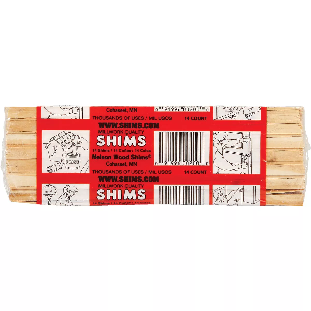 Nelson Wood Shims 8 In. L Wood Shim (12-Count) - photo 2