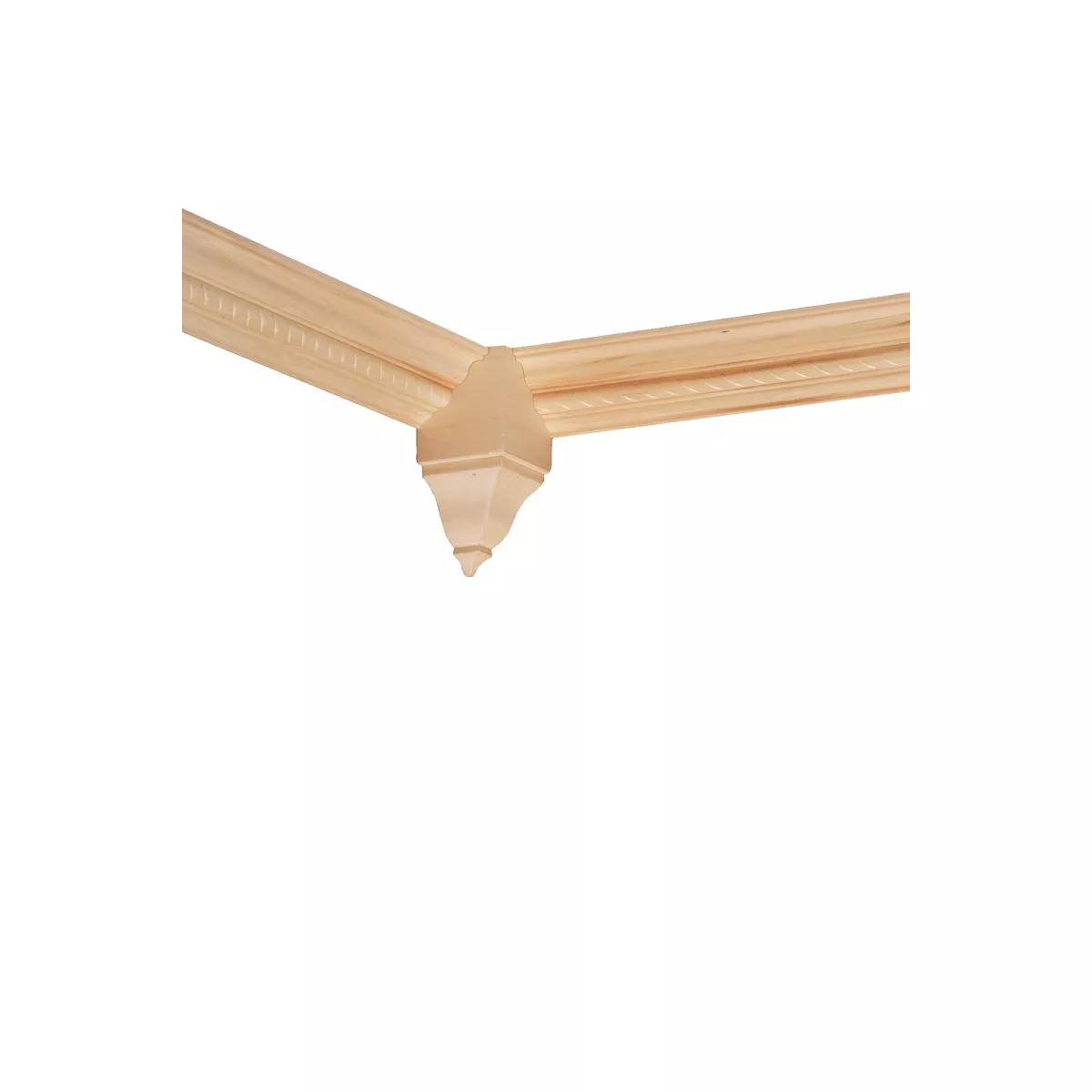 House of Fara 4-3/8 In. x 2 In. x 2 In. Unfinished Hardwood Inside Corner Block - photo 2