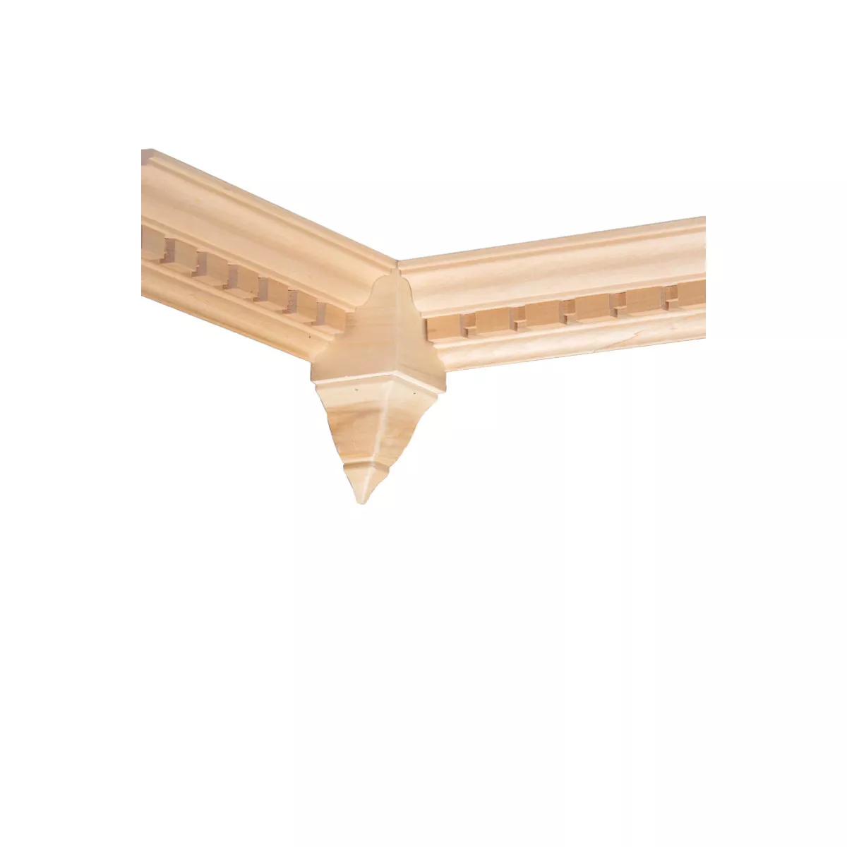 House of Fara 6 In. x 2-3/4 In. x 2-3/4 In. Unfinished Hardwood Inside Corner Block - photo 2