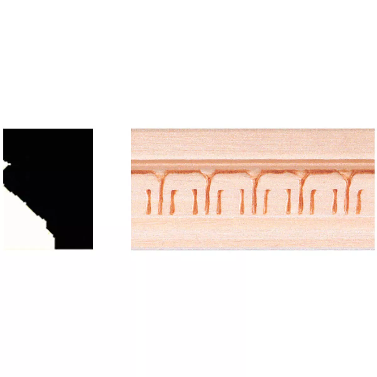 House of Fara 3/4 In. x 1 In. x 8 Ft. Hardwood Decorative Molding