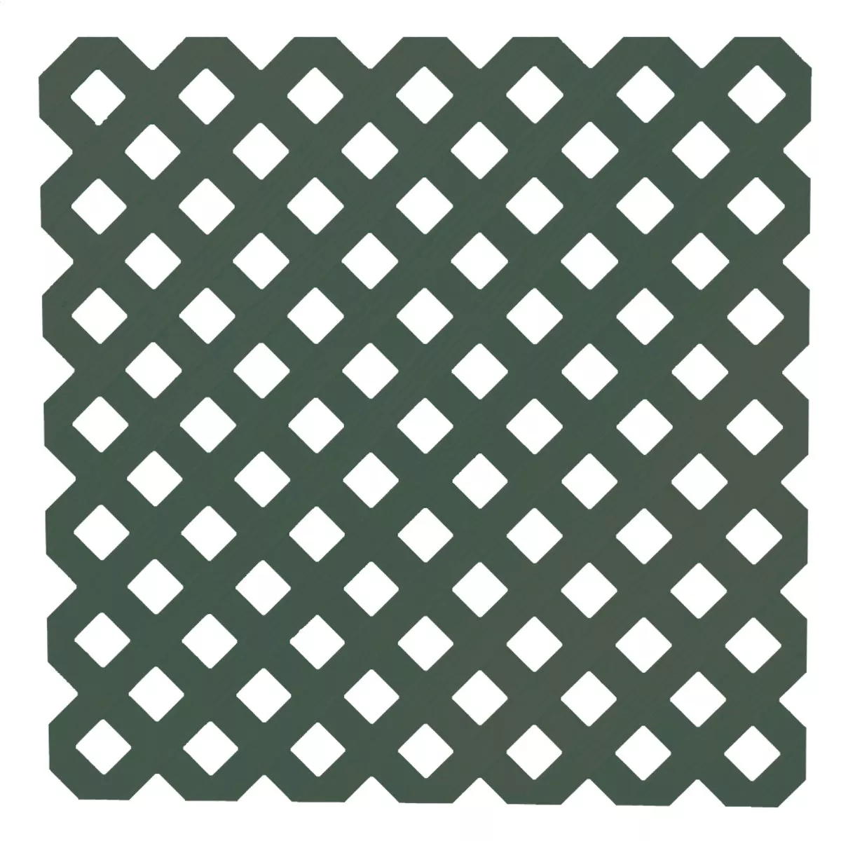 Deckorators 4 Ft. W x 8 Ft. L x 1/8 In. Thick Dark Green Vinyl Privacy Lattice Panel