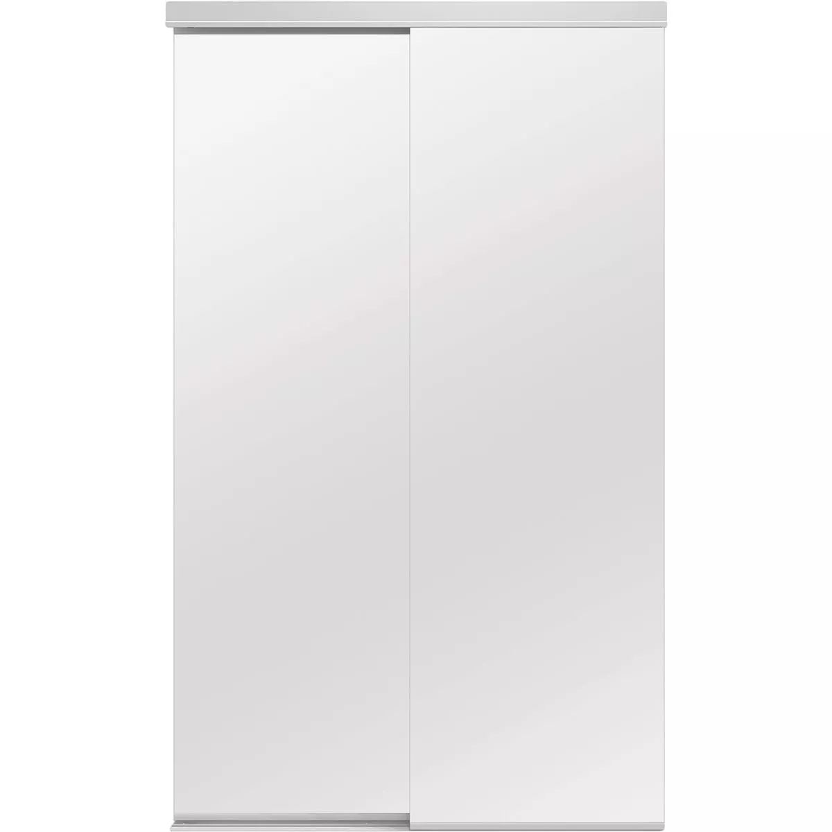 Colonial Elegance Classic 60 In. W x 80-1/2 In. H White Frameless Mirrored Sliding Bypass Door