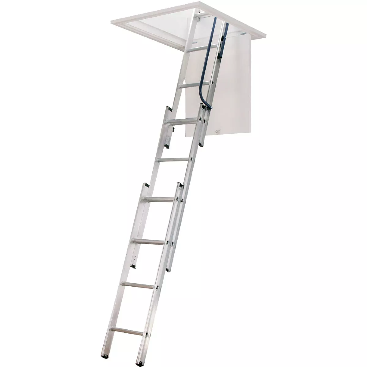 Werner Universal 7 Ft. to 9 Ft.10 In. 18 In. x 24 In. Aluminum Attic Stairs, 250 Lb. Load - photo 5