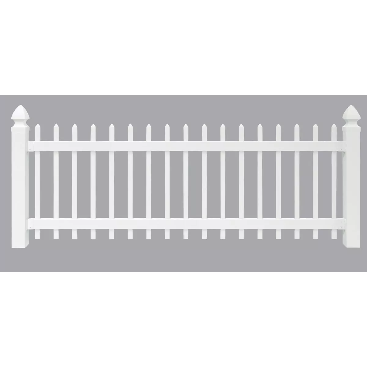 Outdoor Essentials 3 Ft. H. x 8 Ft. L. Spaced White Vinyl Picket Fence