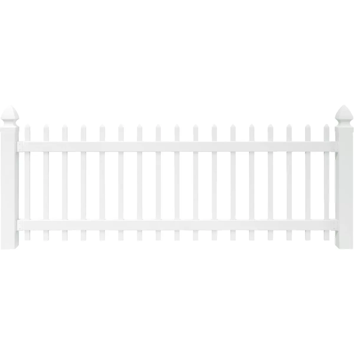 Outdoor Essentials 3 Ft. H. x 8 Ft. L. Spaced White Vinyl Picket Fence - photo 3