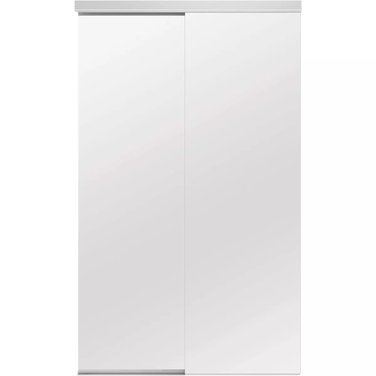 Colonial Elegance Classic 72 In. W x 80-1/2 In. H White Frameless Mirrored Sliding Bypass Door