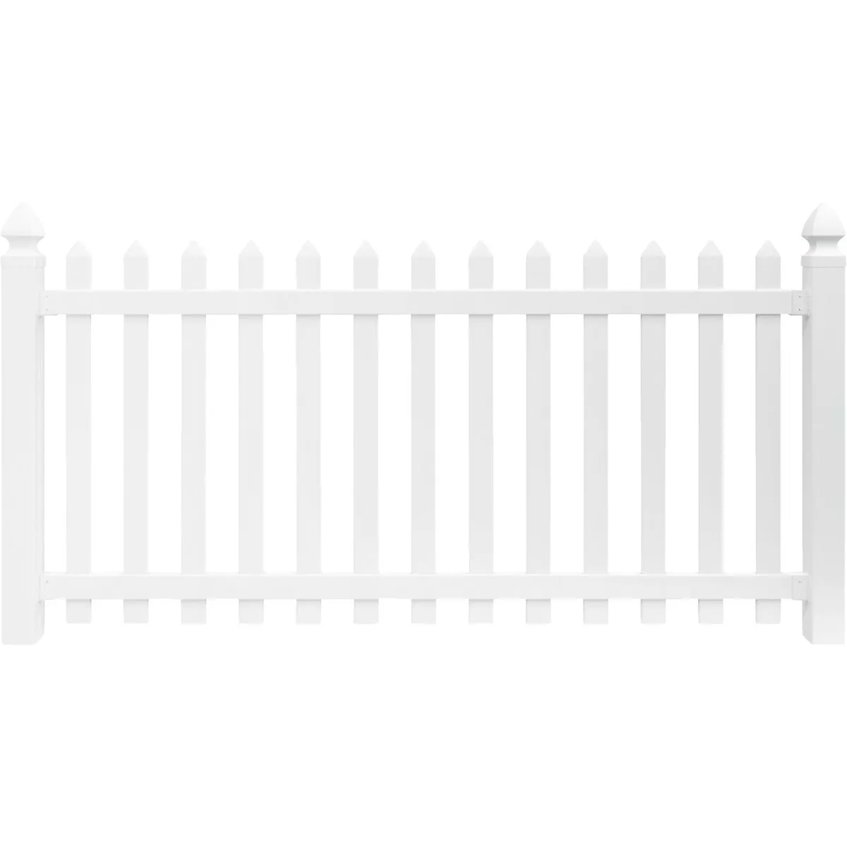 Outdoor Essentials 4 Ft. H. x 8 Ft. L. Spaced White Vinyl Picket Fence - photo 2