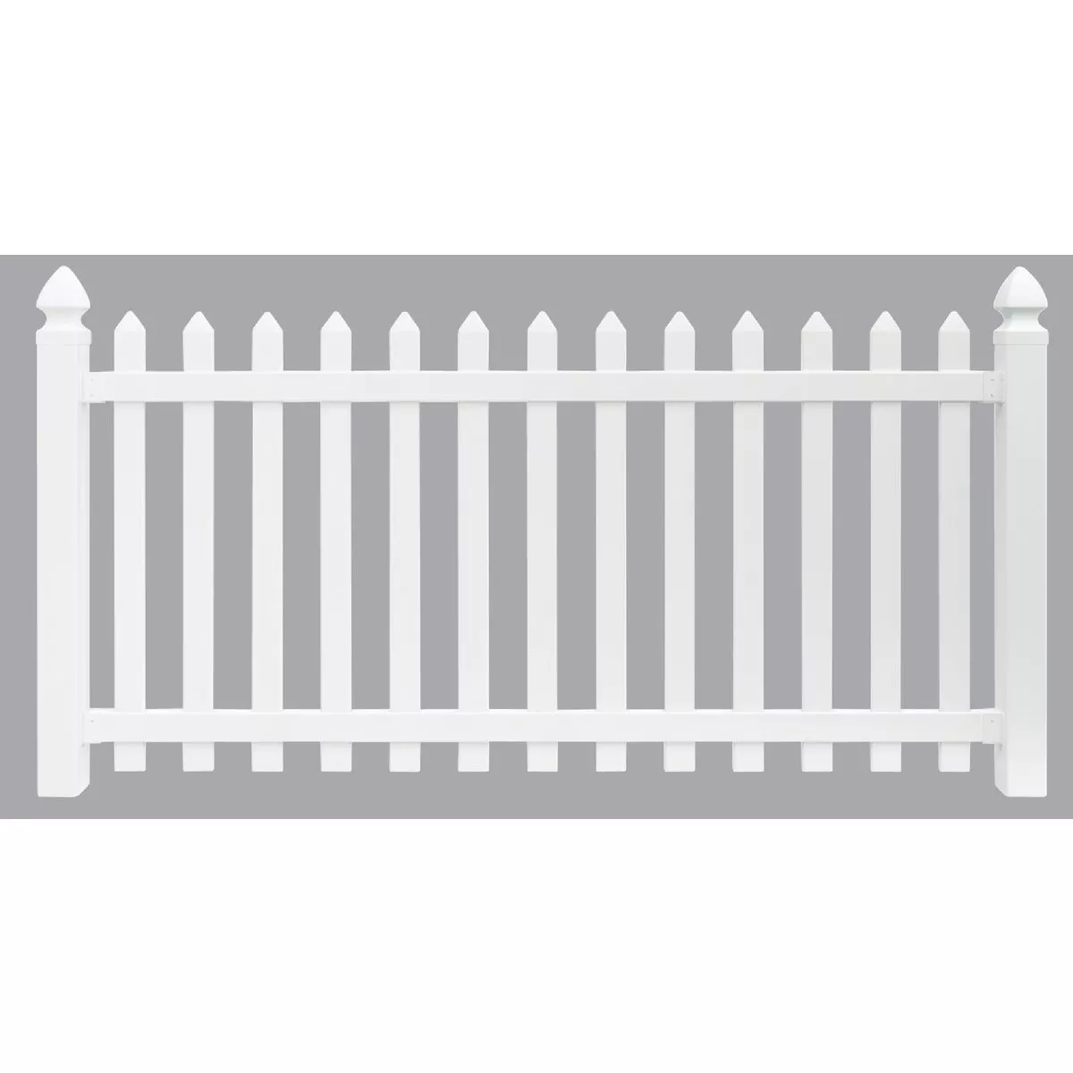 Outdoor Essentials 4 Ft. H. x 8 Ft. L. Spaced White Vinyl Picket Fence - photo 3
