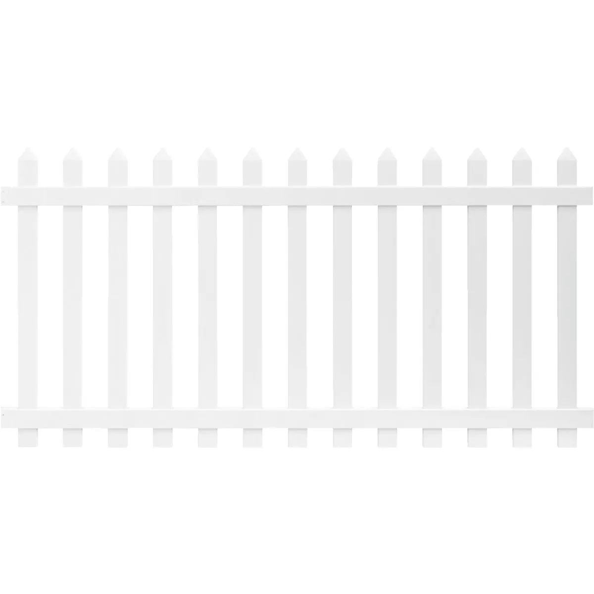 Outdoor Essentials 4 Ft. H. x 8 Ft. L. Spaced White Vinyl Picket Fence - photo 4