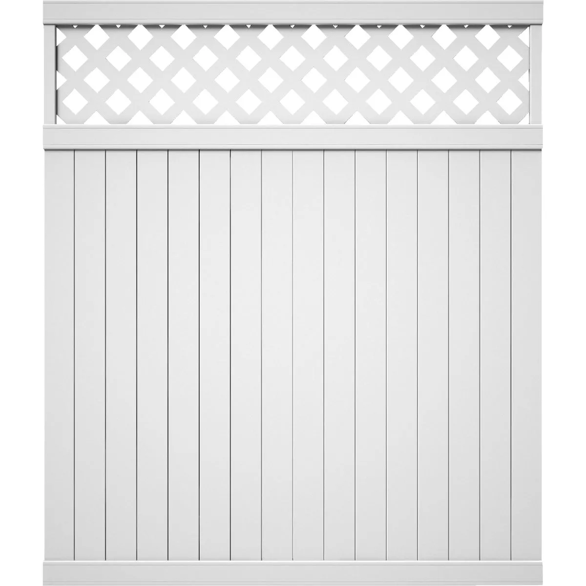 Outdoor Essentials 6 Ft. H. x 6 Ft. L. Lattice Top White Vinyl Privacy Fence - photo 3
