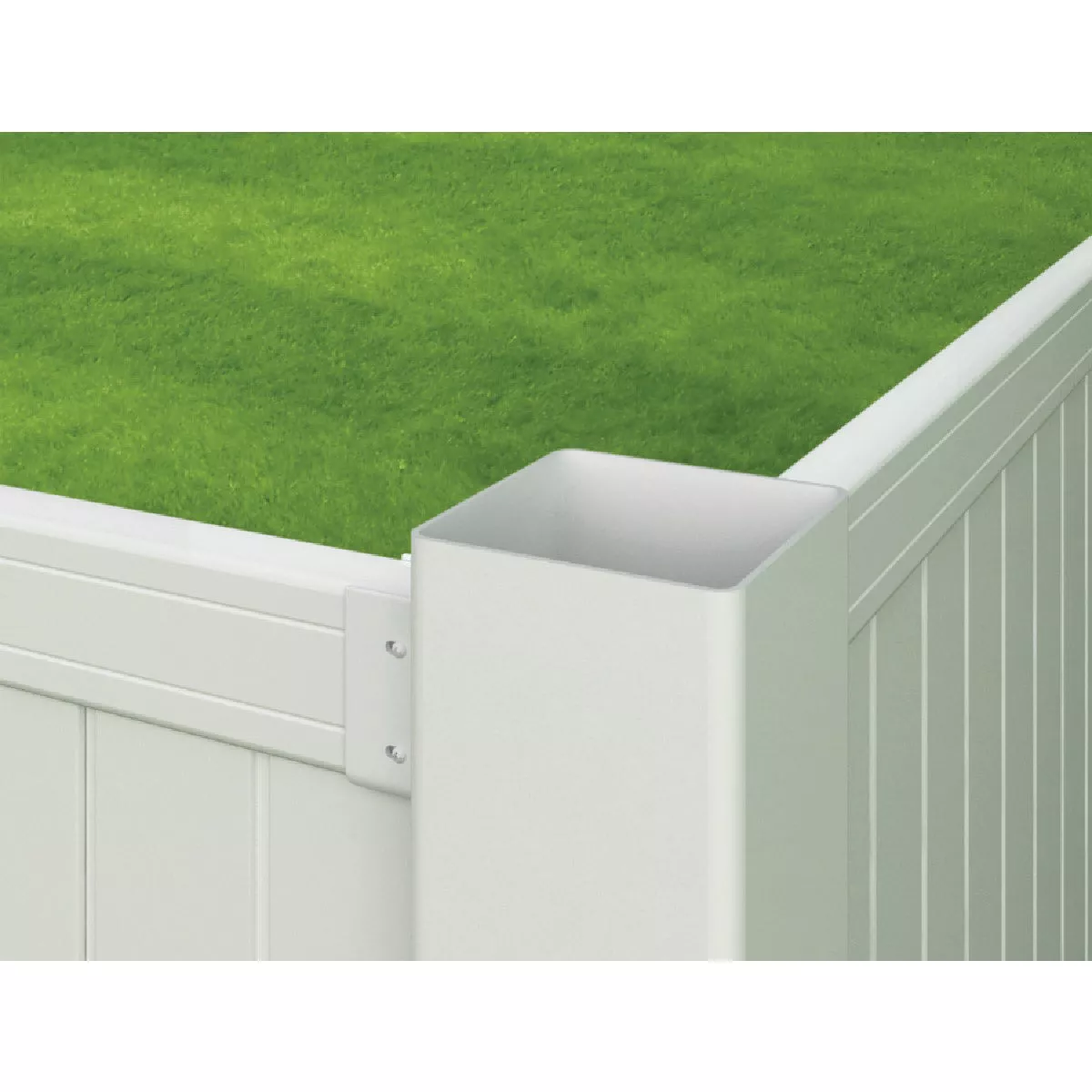 Outdoor Essentials 4 In. x 4 In. x 72 In. White Blank Vinyl Post - photo 2