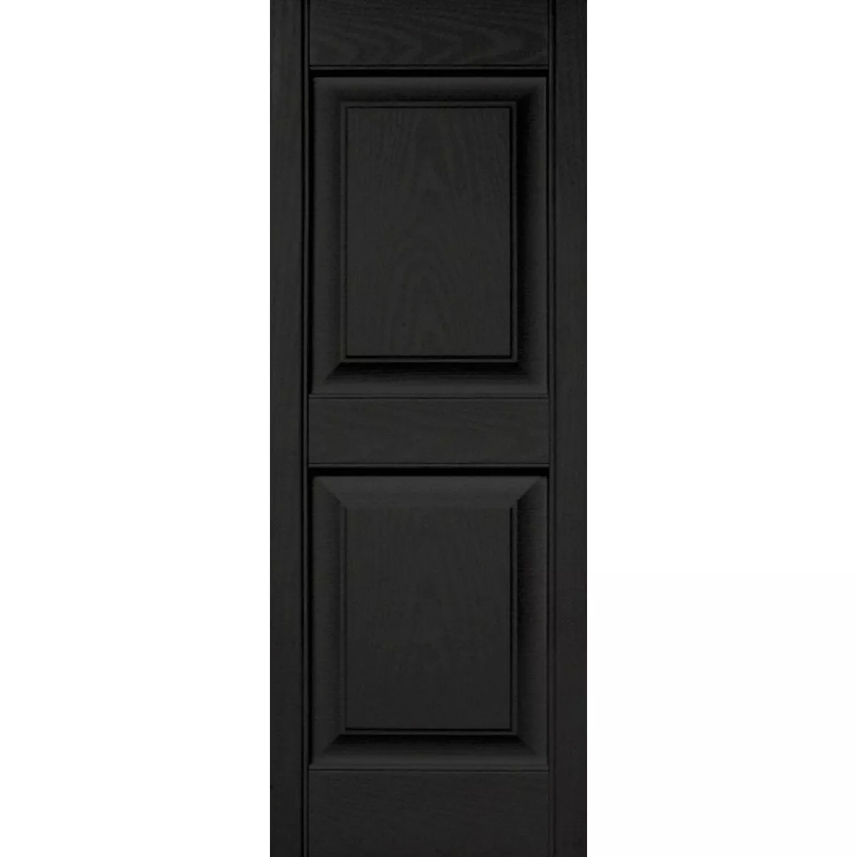 Builders Edge 15 in. x 39 in. Black Panel Shutter, (2-Pack)