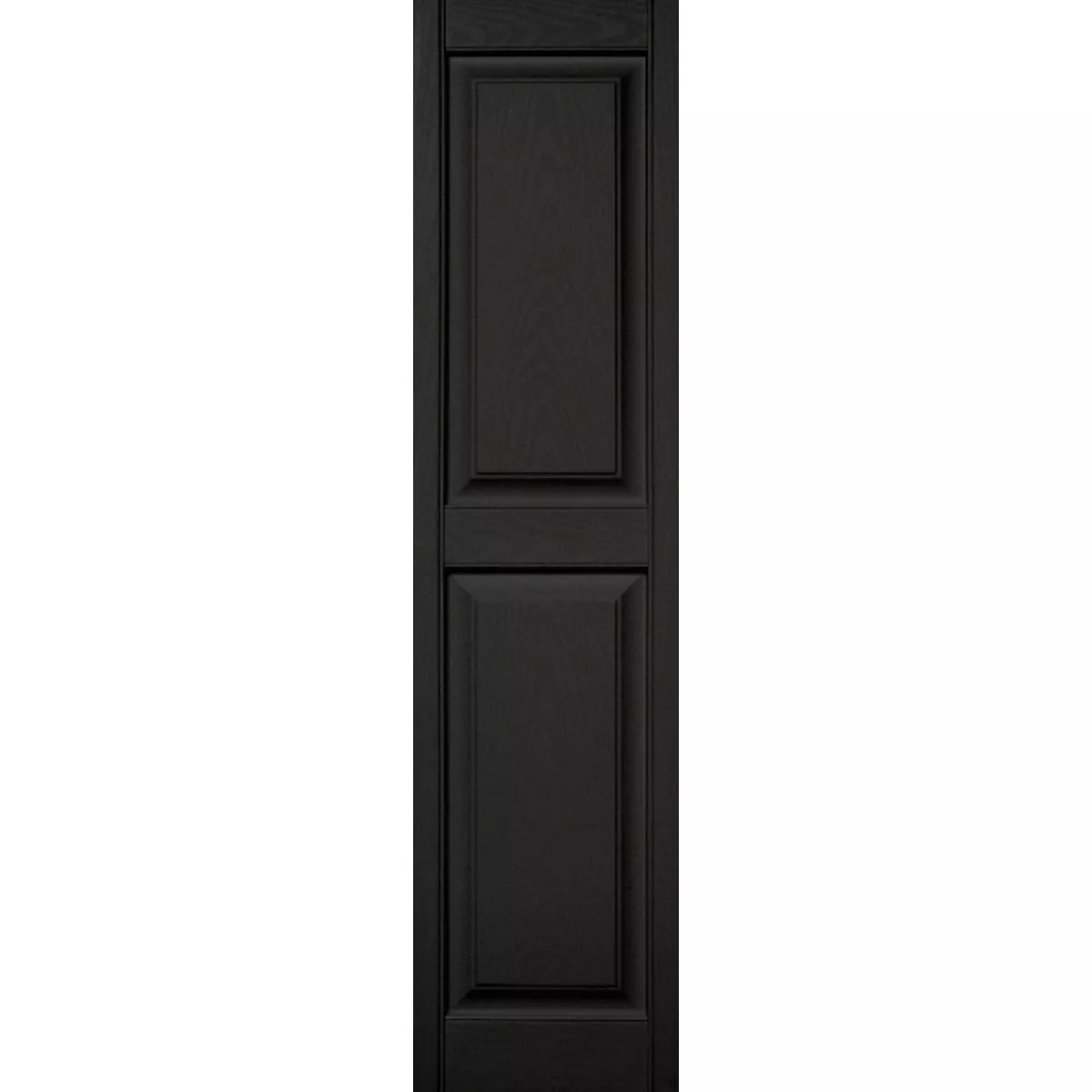 Builders Edge 15 in. x 59 in. Black Panel Shutter, (2-Pack)