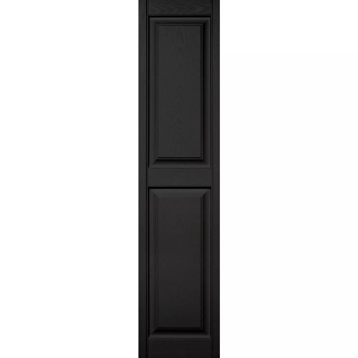 Builders Edge 15 in. x 63 in. Black Panel Shutter, (2-Pack)