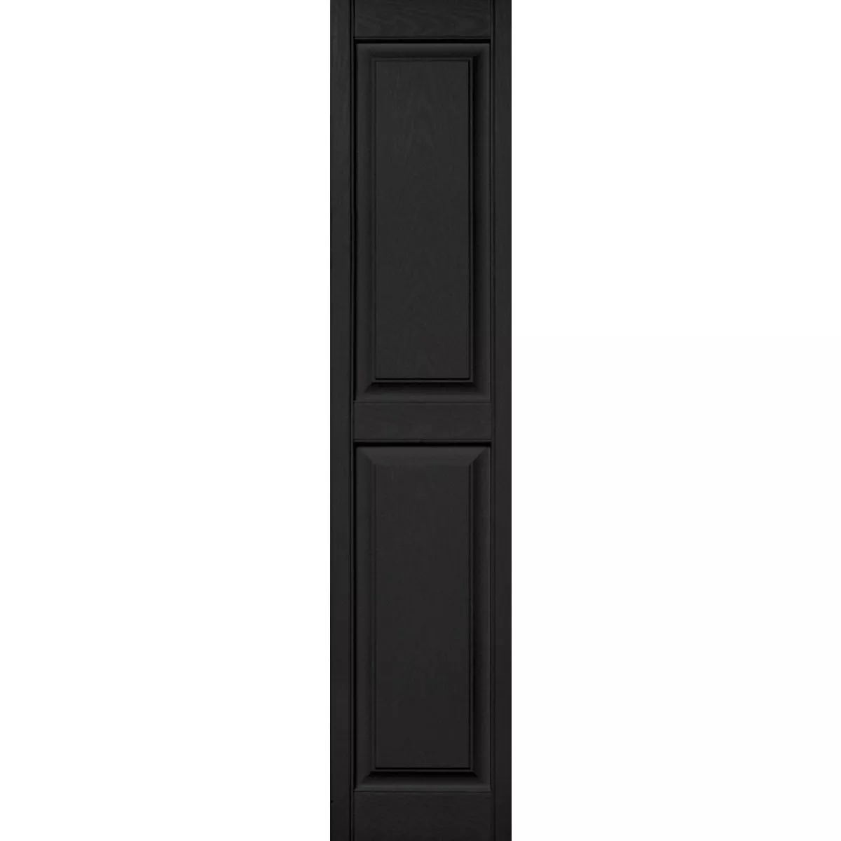 Builders Edge 15 in. x 67 in. Black Panel Shutter, (2-Pack)