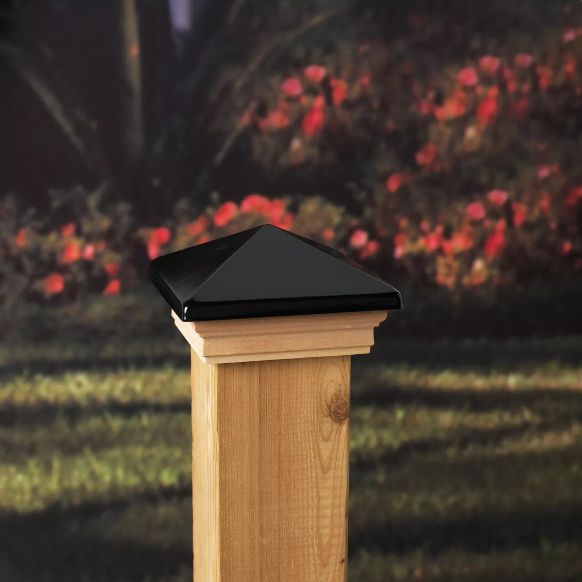 Deckorators 4 In. x 4 In. Plastic Top, Cedar Base Press-On Post Cap - photo 2