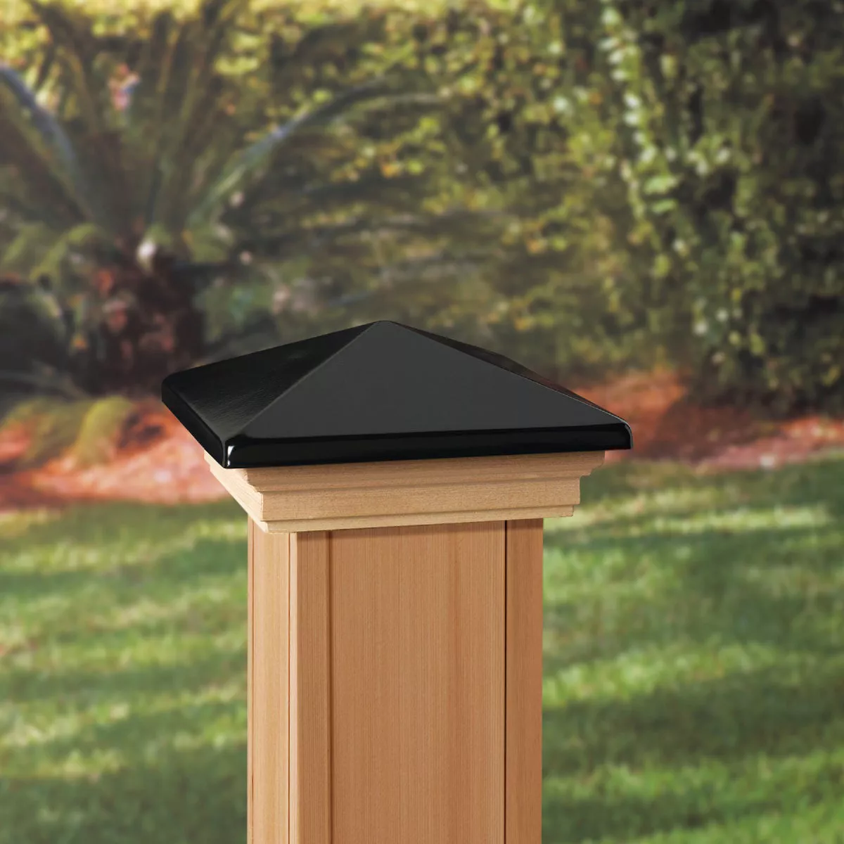 Deckorators 6 In. x 6 In. Plastic Top, Cedar Base Press-On Post Cap - photo 4