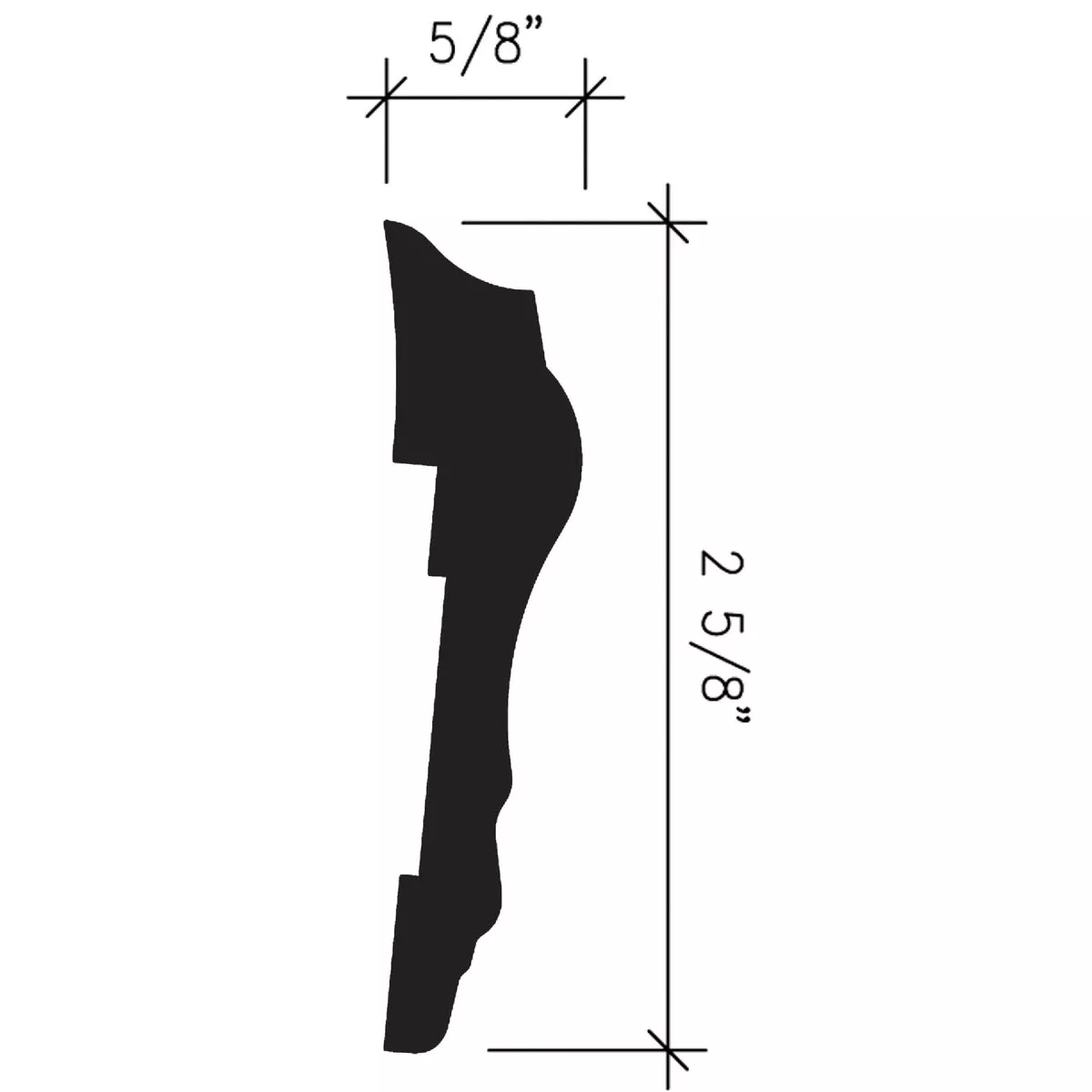 Inteplast Building Products 5/8 In. x 2-5/8 In. x 8 Ft. Crystal White Polystyrene Chair Rail Molding - photo 4