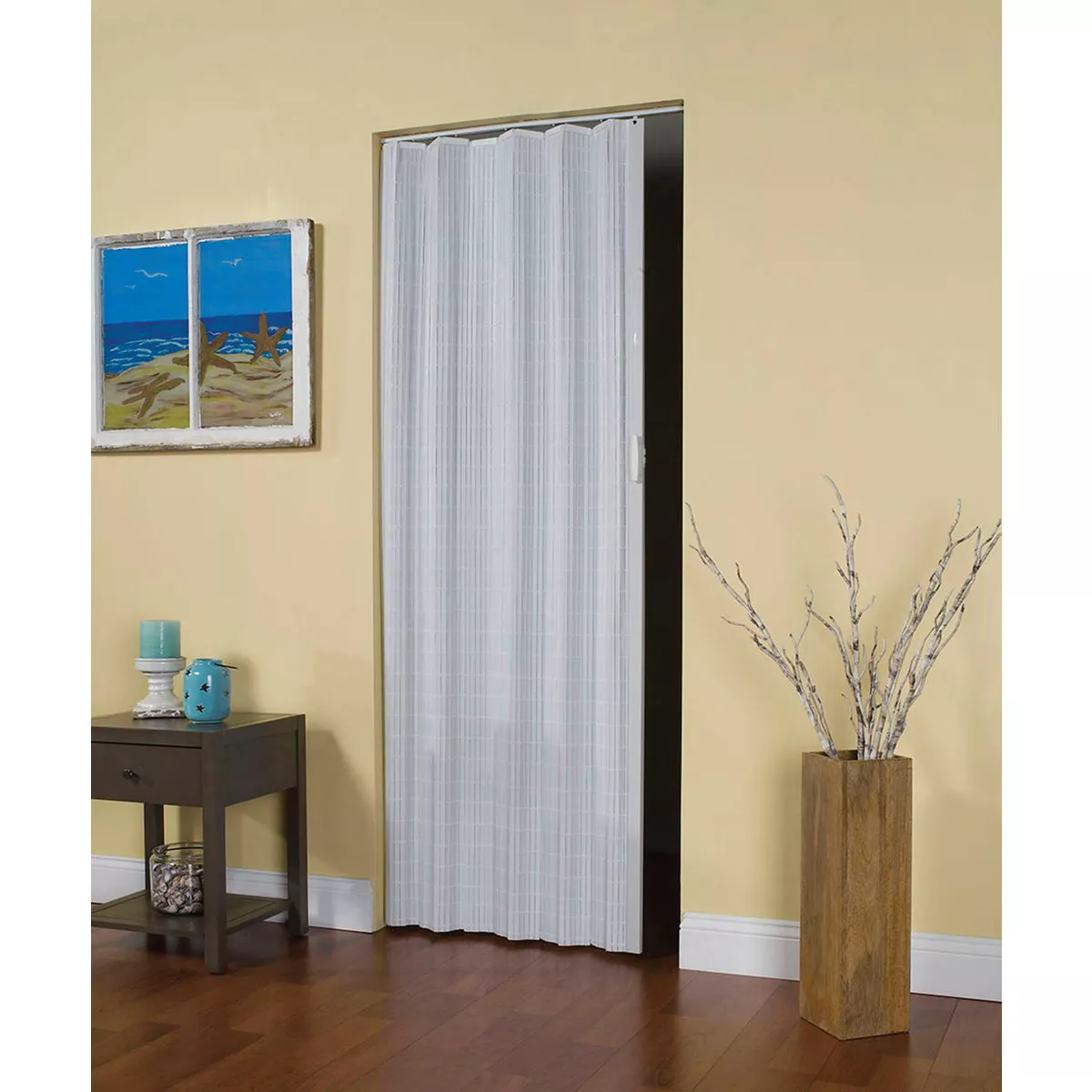 Spectrum Horizon 36 In. W. x 80 In. H. White Accordion Folding Door