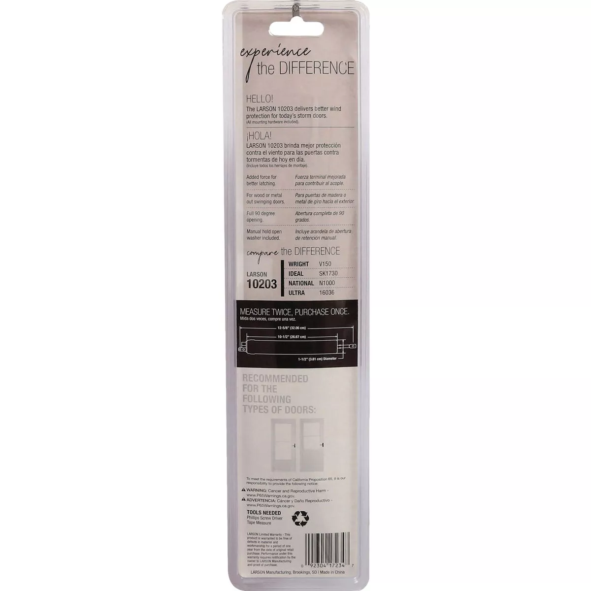 Larson Black Heavy Duty Storm Door Closer - photo 3