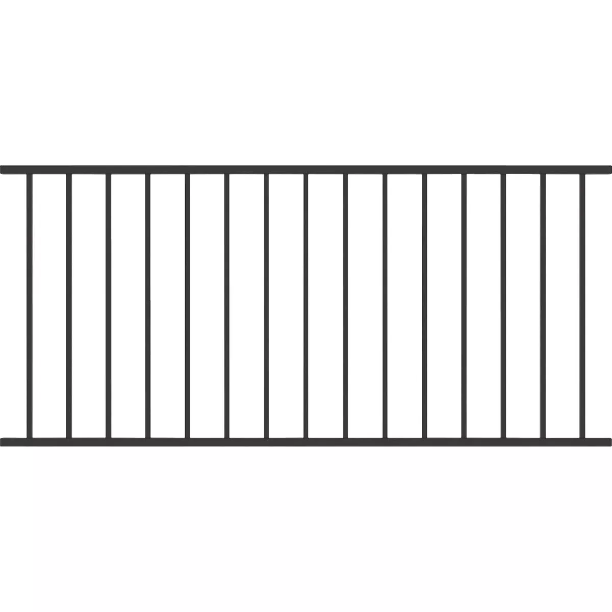 Fortress Building Products Fe26 34 In. H x 6 Ft. L Black Sand Galvanized Steel Railing Panel