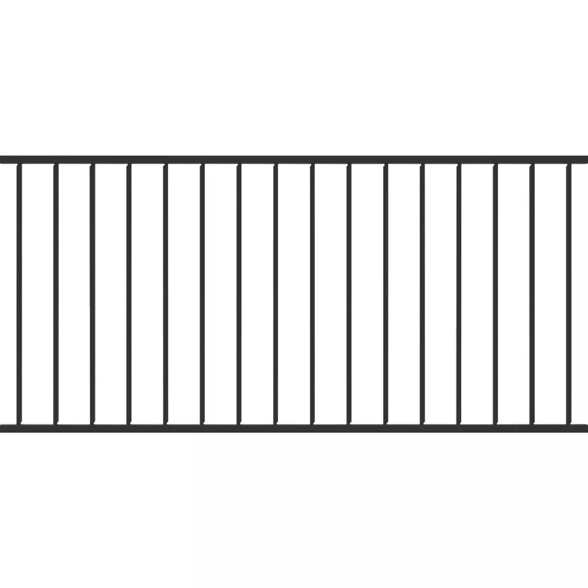 Fortress Building Products Fe26 34 In. H x 6 Ft. L Black Sand Galvanized Steel Adjustable Railing Stair Panel