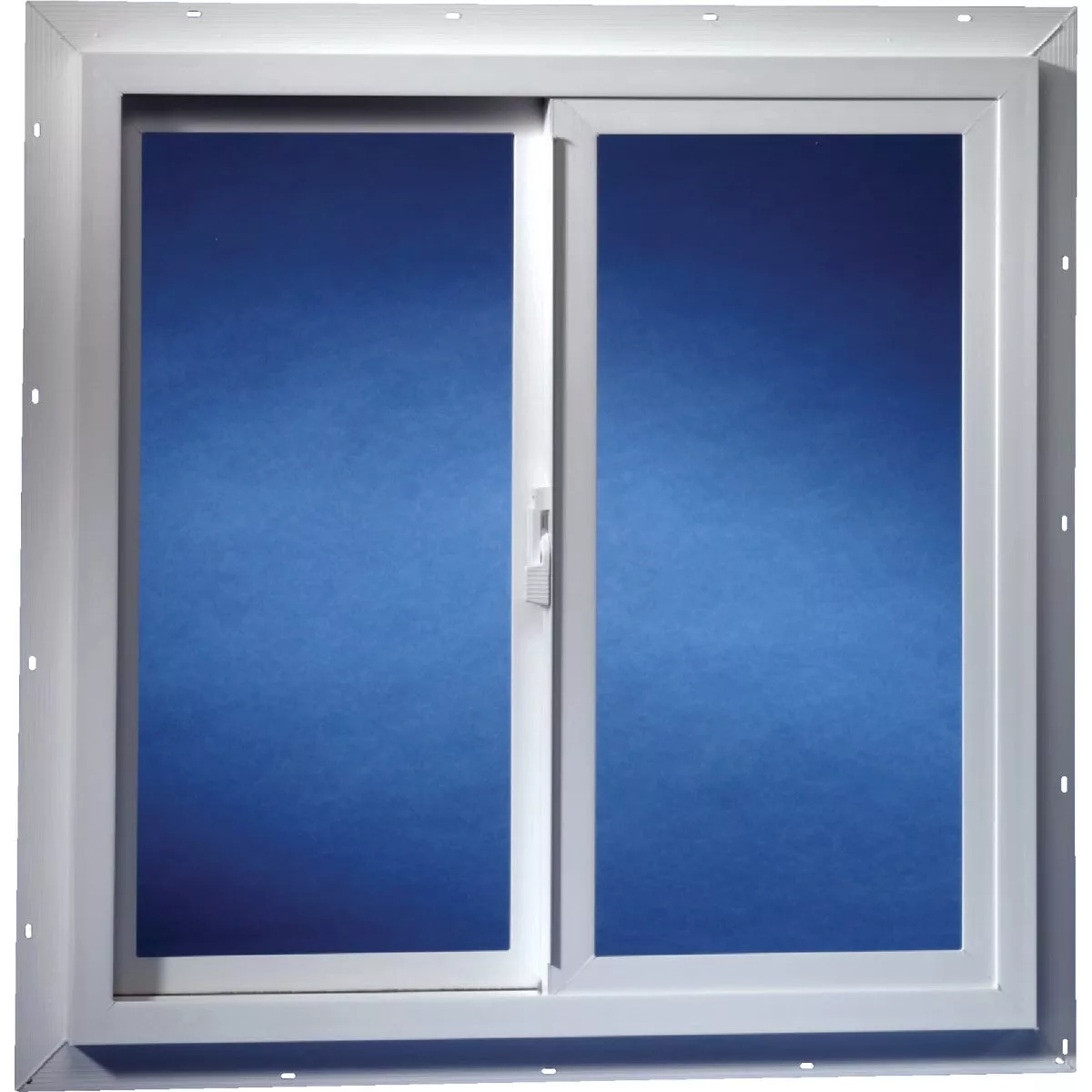 Dup-Corp. Agriclass 36 In. W x 36 In. H White Vinyl Tempered Glass Double Slide Utility Window