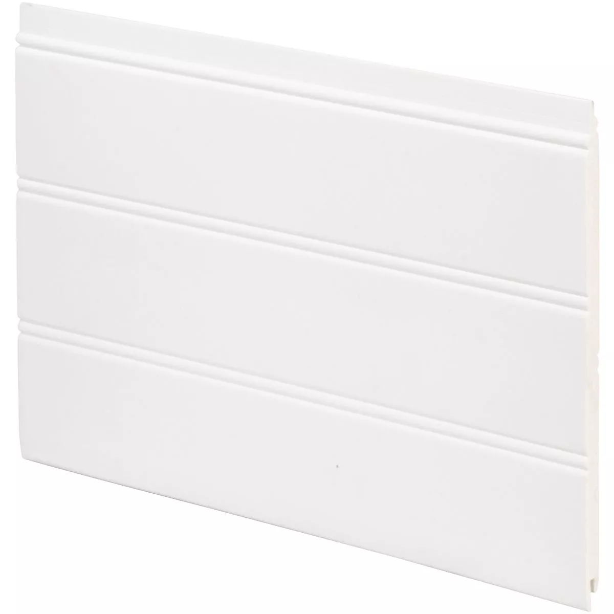 Inteplast Building Products 7-1/2 In. W. x 1/4 In. H. x 8 Ft. L. White PVC Reversible Beaded Wainscot