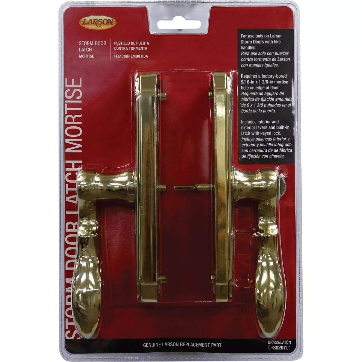 Larson M2 Brass Storm Door Leverset - photo 2