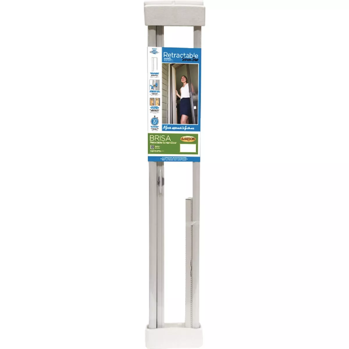 Larson Brisa 32 In. to 36 In. W x 80 In. to 81 In. H Single Door White Retractable Screen - photo 3