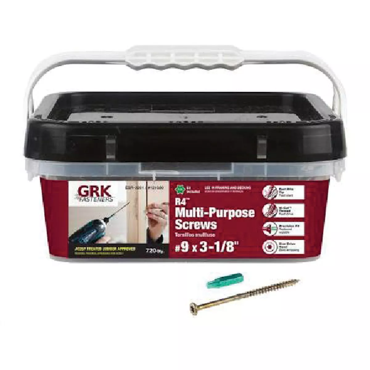 GRK Fasteners R4 8 x 1-3/4 Multi-Purpose Framing & Decking Screw Pro-Pak