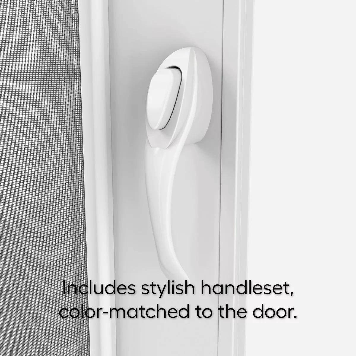 Larson 32 In. W x 80 In. H x 1 In. Thick White Self-Storing Vinyl Storm Door - photo 3