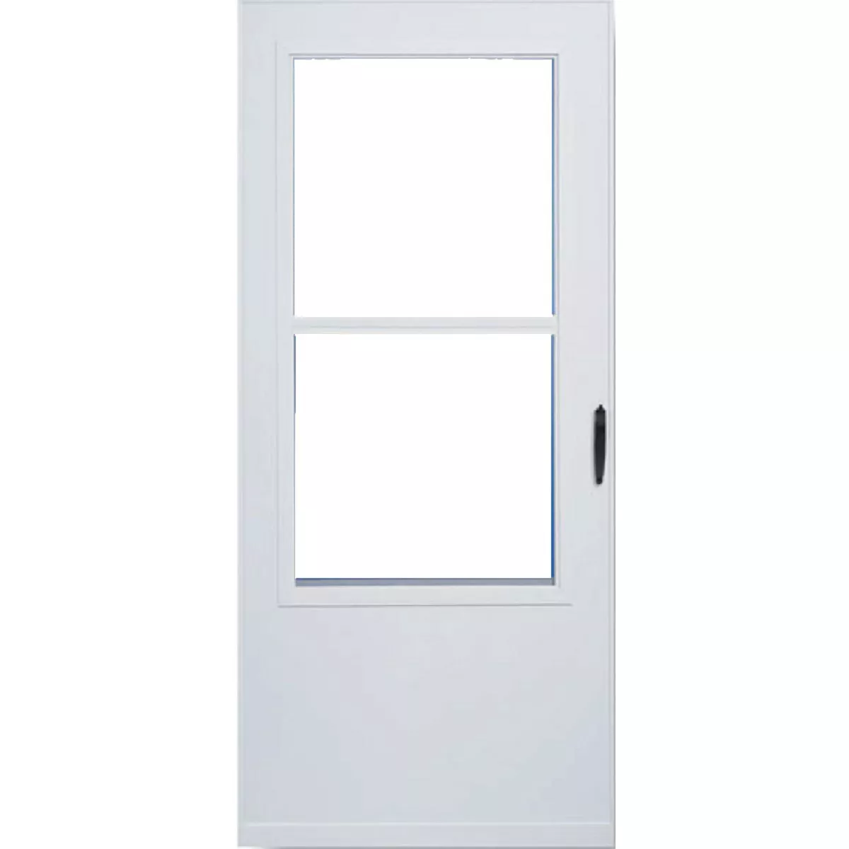 Larson 32 In. W x 80 In. H x 1 In. Thick White Self-Storing Vinyl Storm Door - photo 2