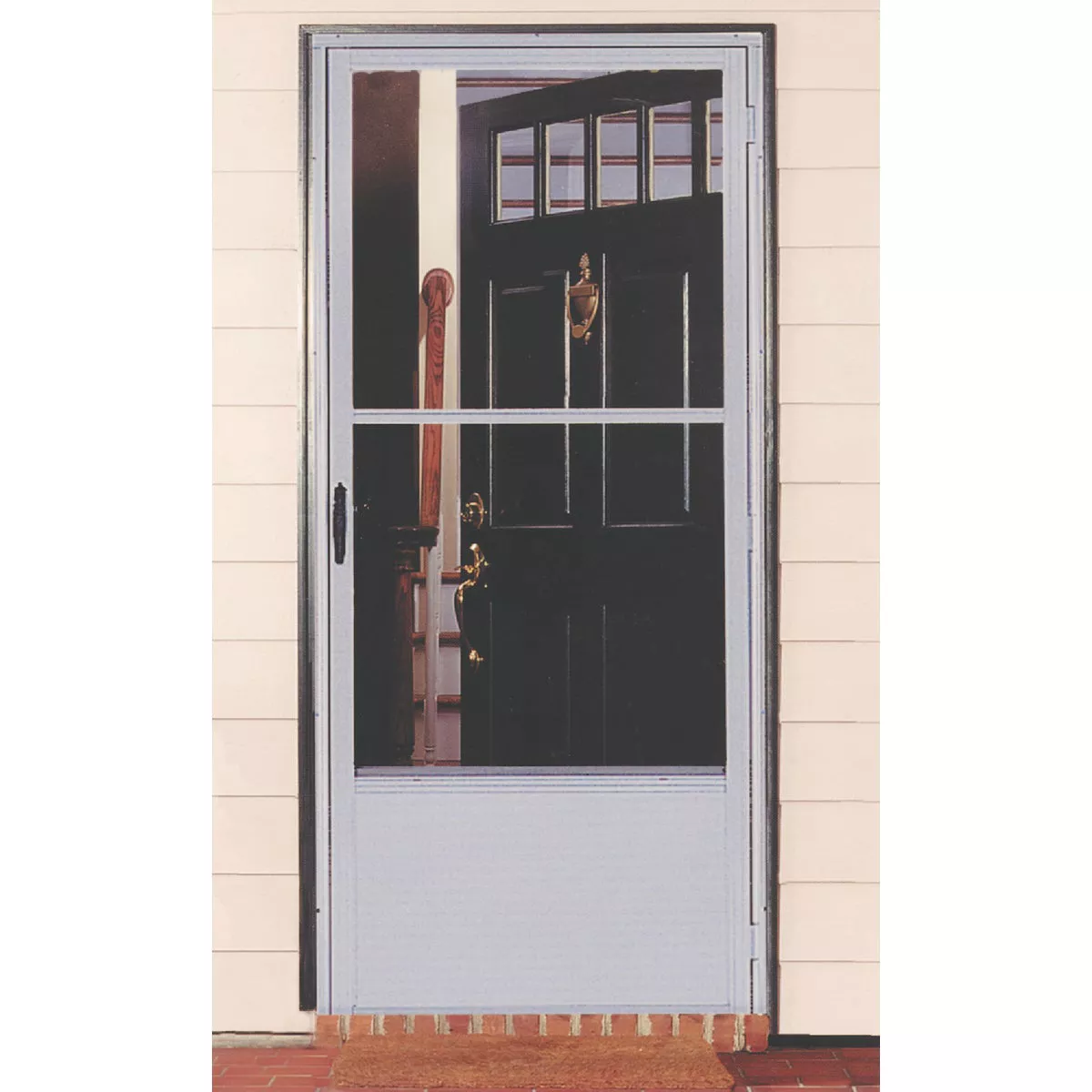 Croft Imperial Style 36 In. W x 80 In. H x 1 In. Thick Right Hinge Bronze Self-Storing Aluminum Storm Door