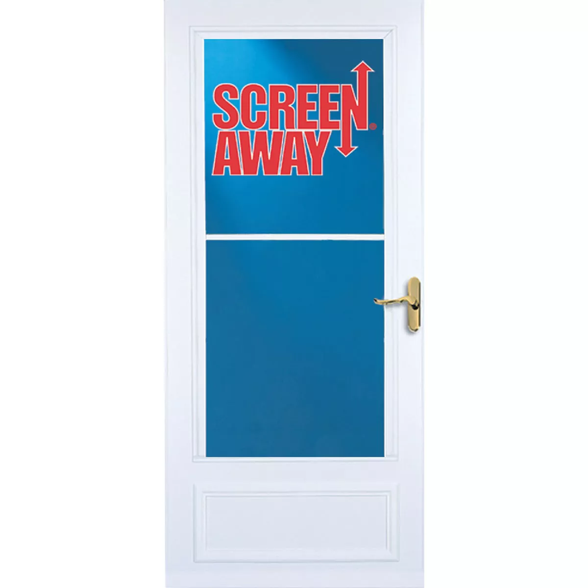 Larson Screenaway Lifestyle 32 In. W x 80 In. H x 1 In. Thick White Mid View DuraTech Storm Door - photo 2
