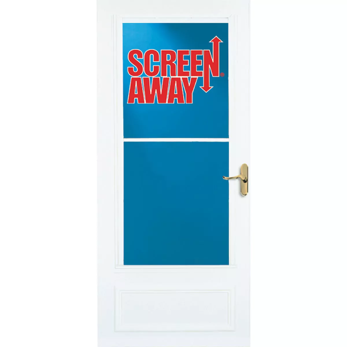 Larson Screenaway Lifestyle 36 In. W x 80 In. H x 1 In. Thick White Mid View DuraTech Storm Door - photo 2
