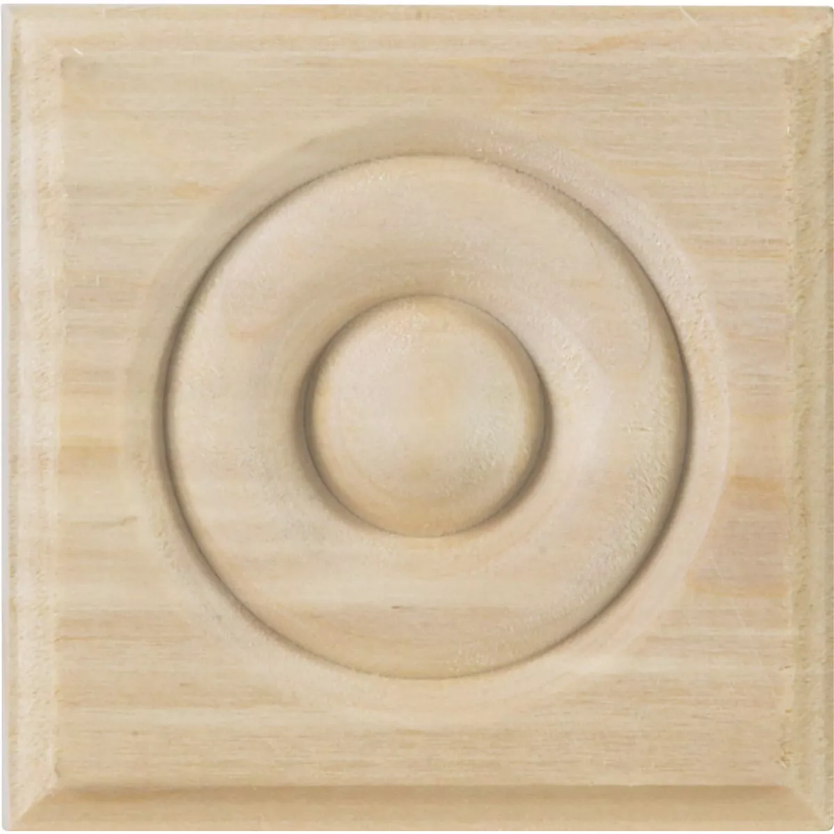 House of Fara 7/8 In. x 3-1/4 In. Unfinished Hardwood Rosette Block - photo 2