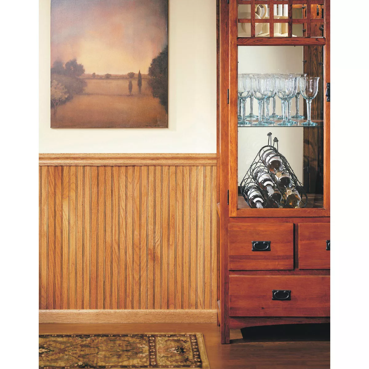House of Fara 5/16 In. W. x 3-1/8 In. H. x 32 In. L. Unfinished Solid Red Oak Wainscot (6-Pack) - photo 2