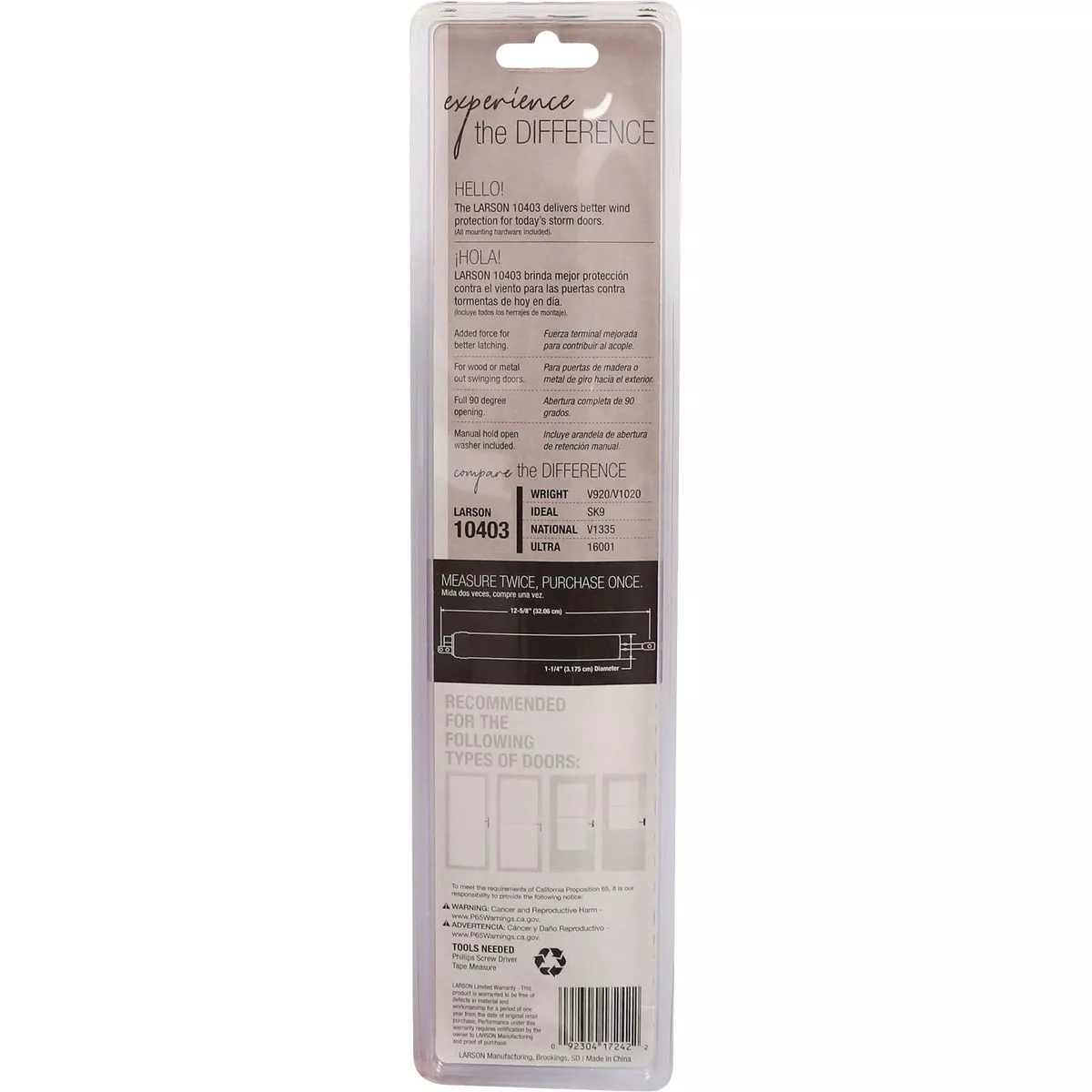 Larson Black Standard Duty Storm Door Closer - photo 3