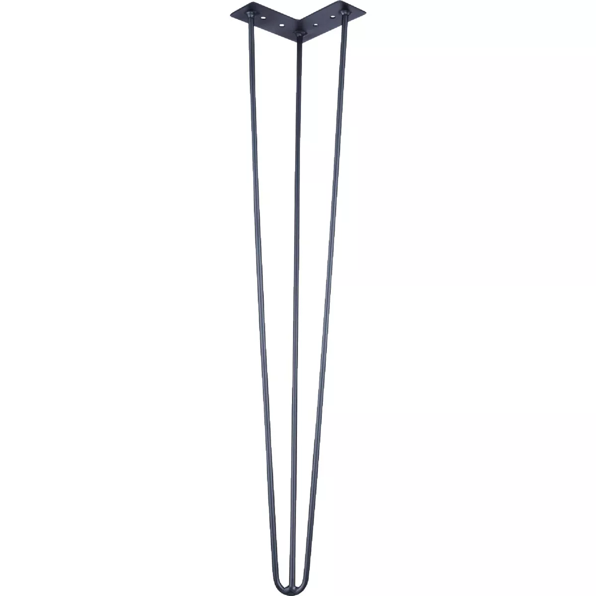 Waddell 28 In. Black Metal 3-Prong Hairpin Leg