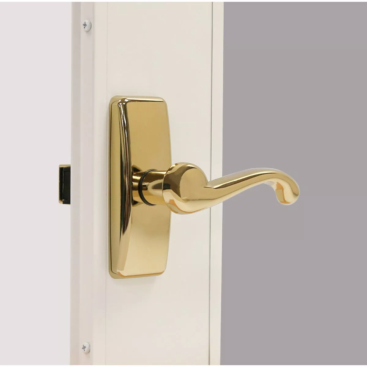 Larson Georgian Brass Lever Storm Door Latch - photo 6