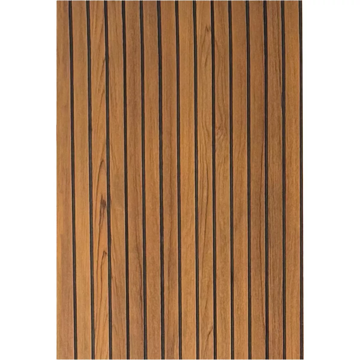American Pacific 1/4 In. x 4 Ft. x 8 Ft. Fluted Teak Wall Paneling