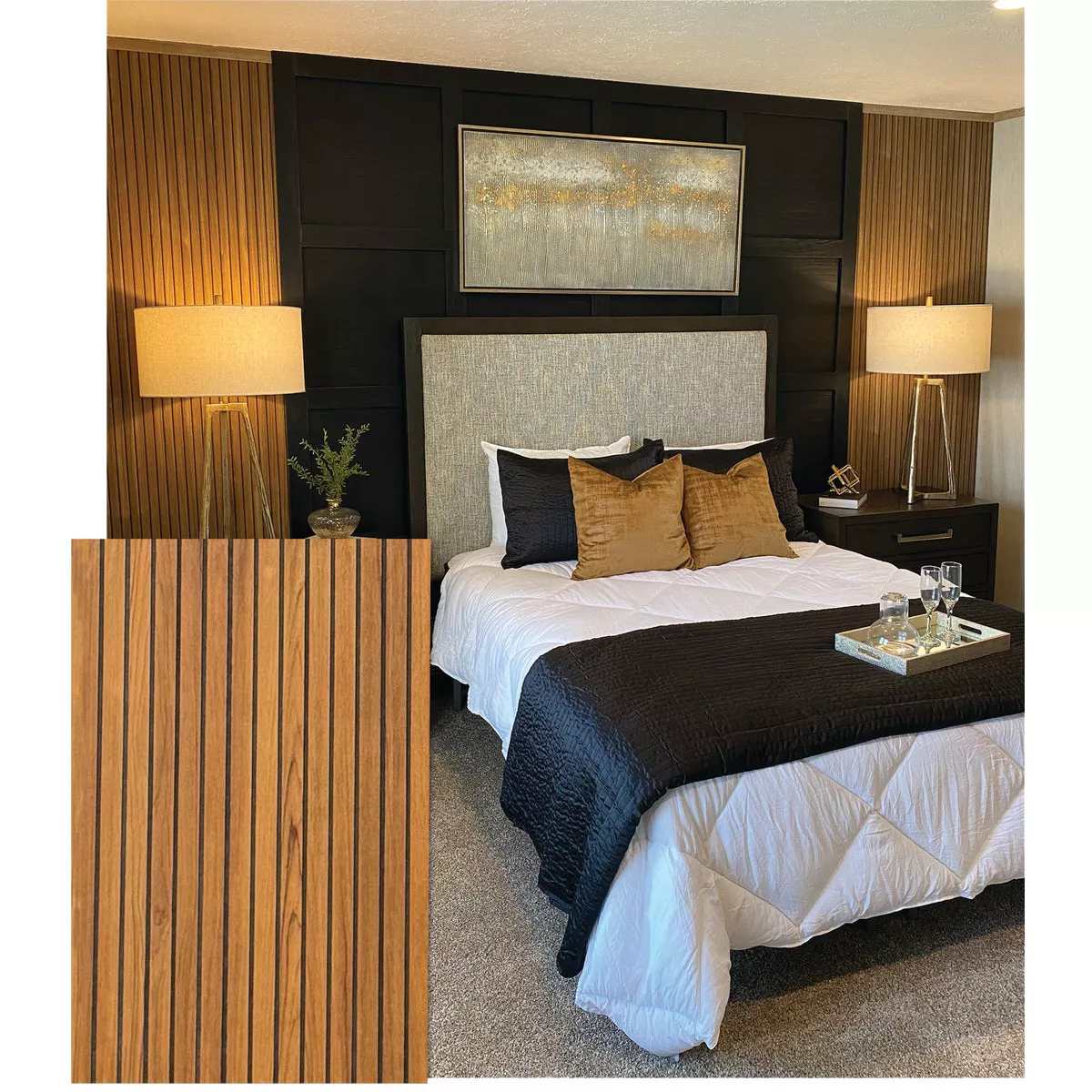 American Pacific 1/4 In. x 4 Ft. x 8 Ft. Fluted Teak Wall Paneling - photo 3