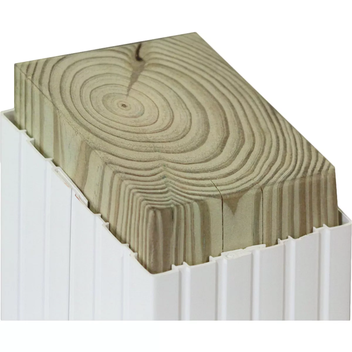 Beechdale 6 In. W. x 6 In. H. x 102 In. L. White PVC Fluted Post Wrap - photo 2